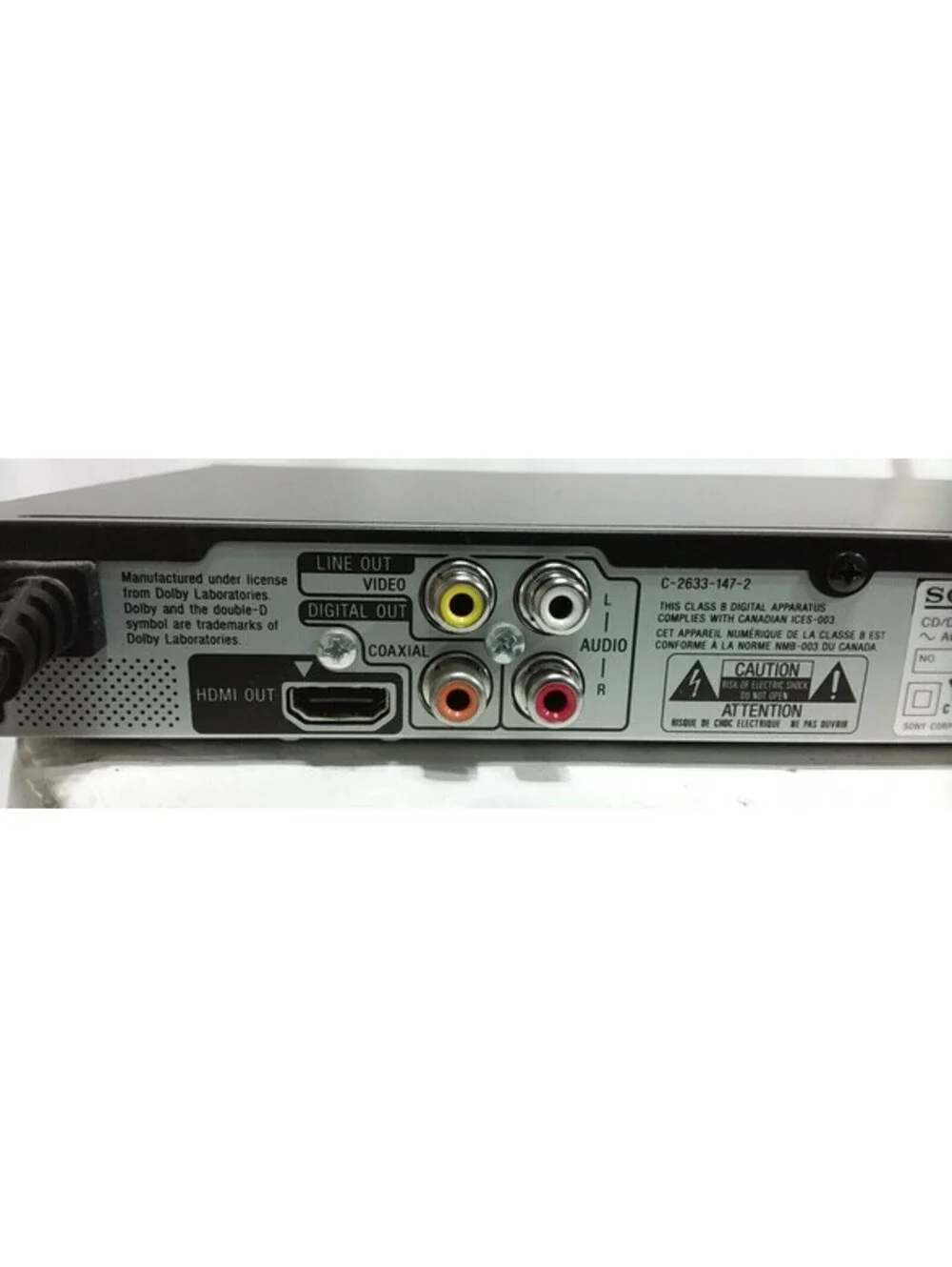 Sony DVP-SR500H DVD Player HDMI 1080p Upscaling CD/DVD TESTED WORKING